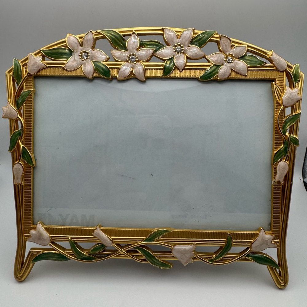 Burnes of Boston Picture Frame Gold Floral
